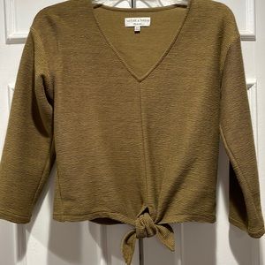 Madewell Olive Green Textured Blouse